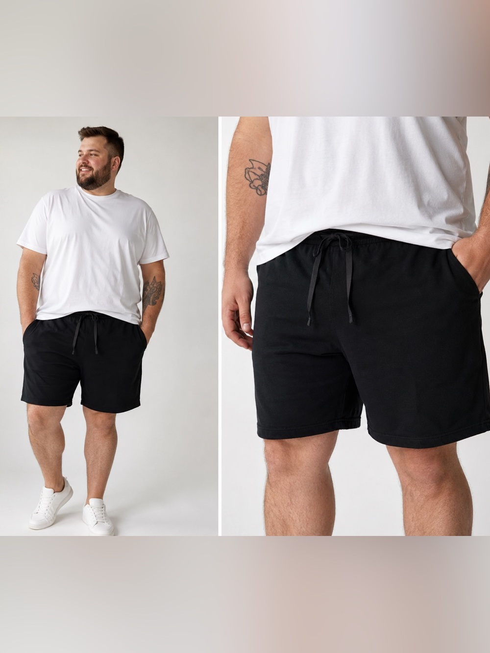 Black Elastic Waist Casual shorts size 4 XL